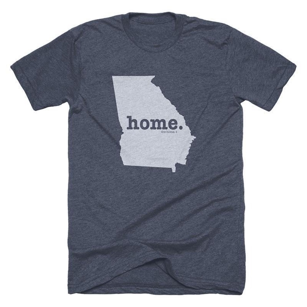The Home T Georgia State T-Shirt Unisex Medium Grey Heather Graphic Tee USA Made